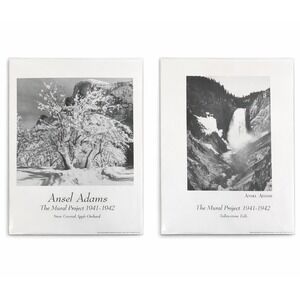 Ansel Adams Mural‎ Project 1941 1942 Yosemite and Yellowstone 8x10 Prints Set